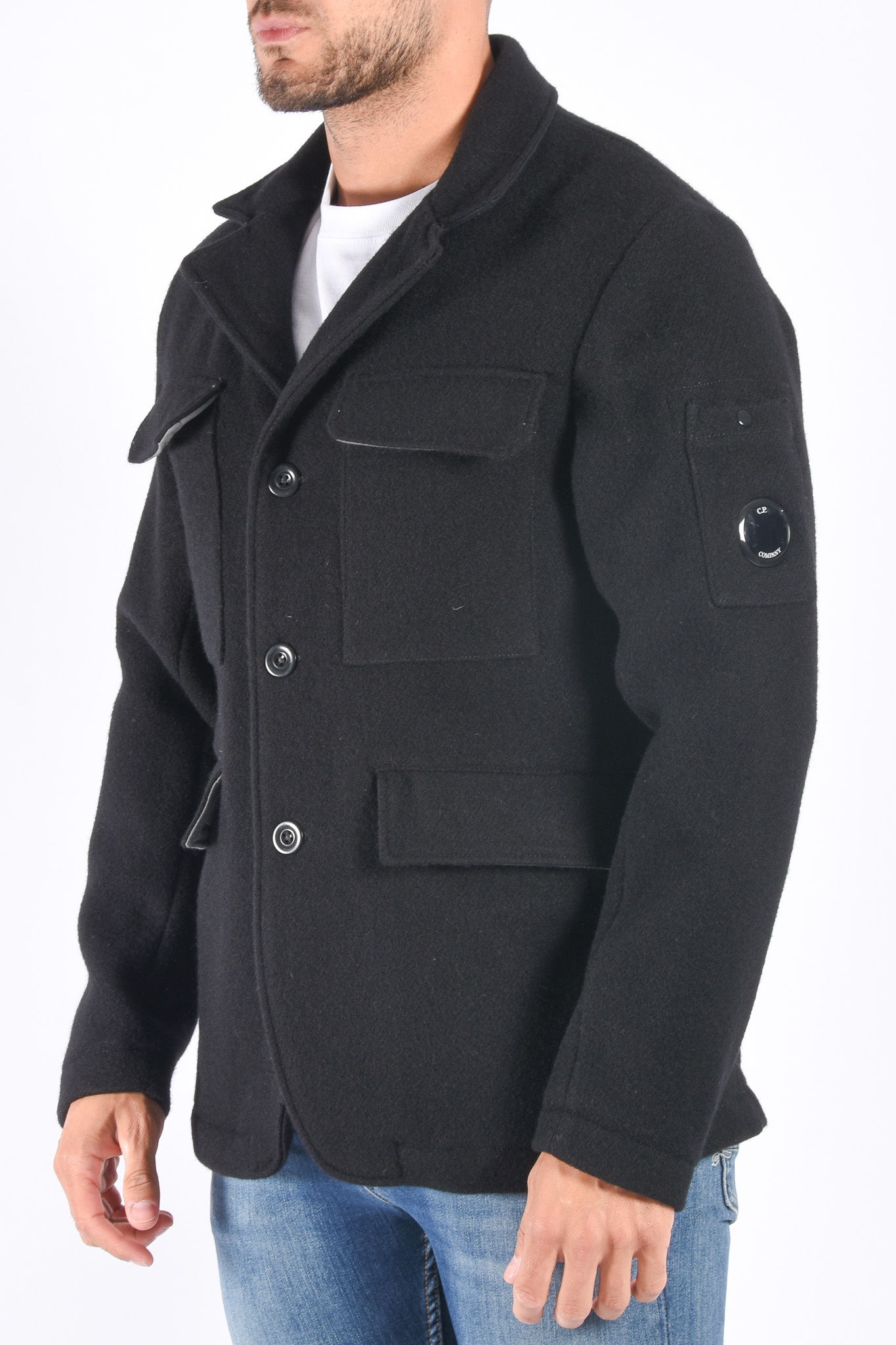 CP Company FW23 Duffel Blazer Jacket Black Strictly for Men