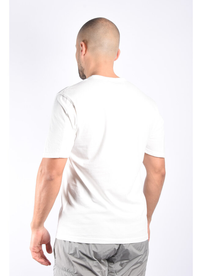 CP Company SS24 - Garment Dyed Logo t-Shirt - Gauze White