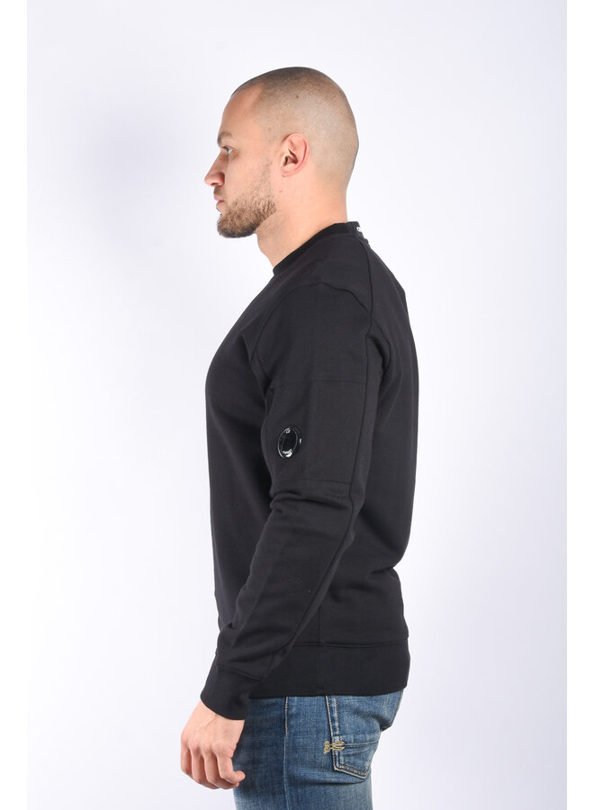 CP Company  SS24 - Diagonal Raised Fleece Lens Sweatshirt - Black