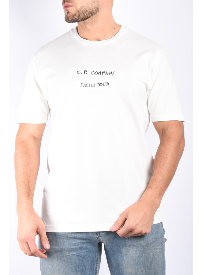 CP Company SS24 - Facili-Tees Graphic T-Shirt  - Gauze White