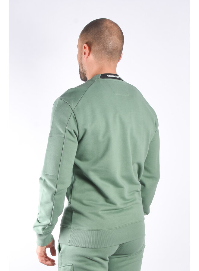 CP Company  SS24 - Diagonal Raised Fleece Lens Sweatshirt - Green Bay