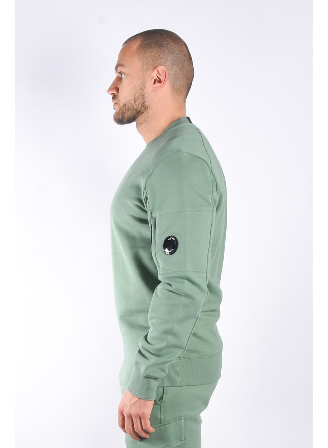 CP Company  SS24 - Diagonal Raised Fleece Lens Sweatshirt - Green Bay