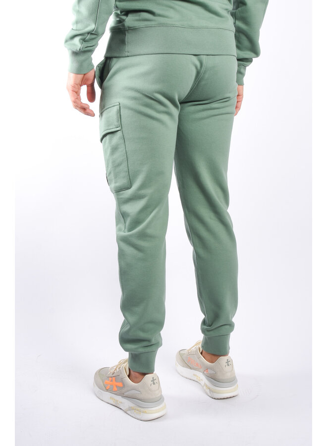 CP Company SS24 - Diagonal Raised Fleece Cargo Trackpants - Green Bay