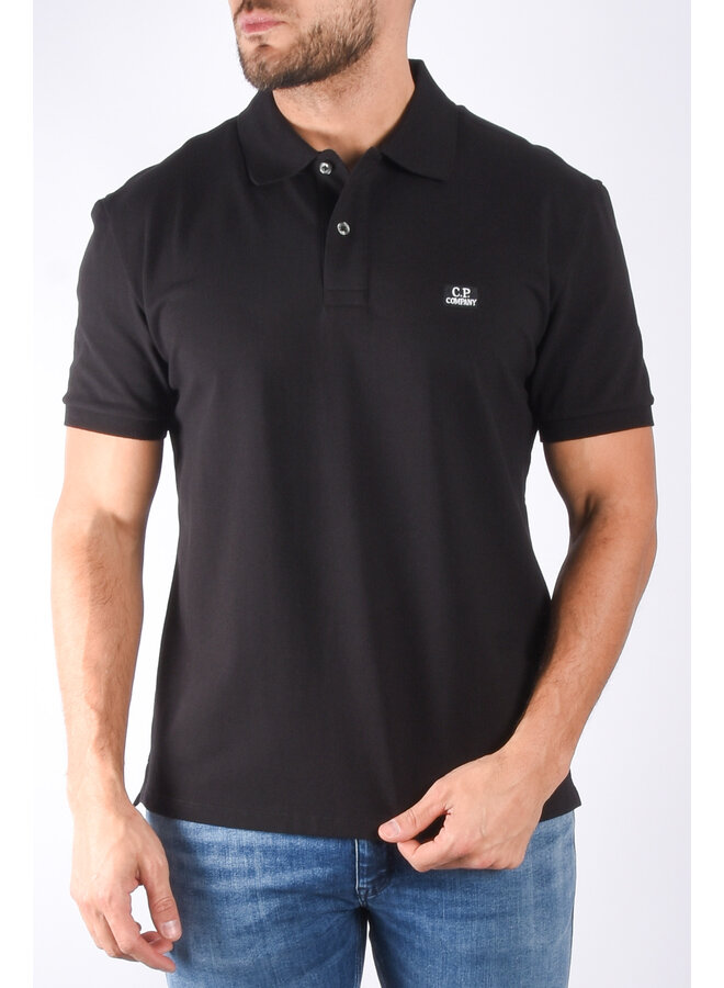 CP Company SS24 - Stretch Piquet Regular Polo - Black