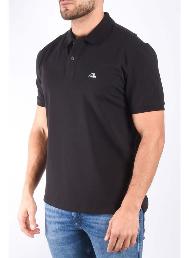 CP Company SS24 - Stretch Piquet Regular Polo - Black