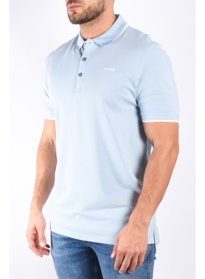 Hugo SU24 - Slim fit Polo Dinoso222 - light/pastel Blue