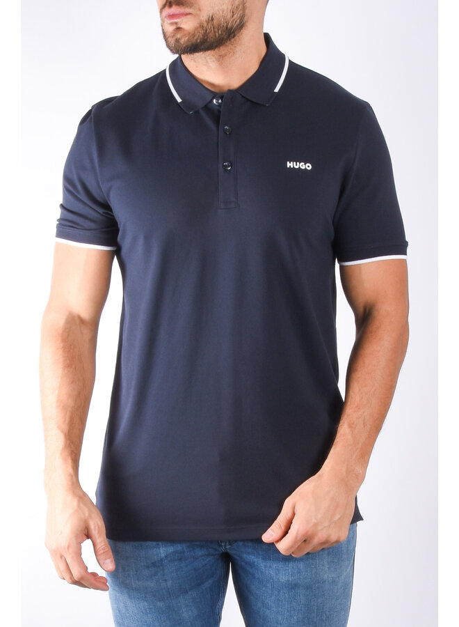 Hugo SU24 - Slim fit Polo Dinoso222 - Dark Blue