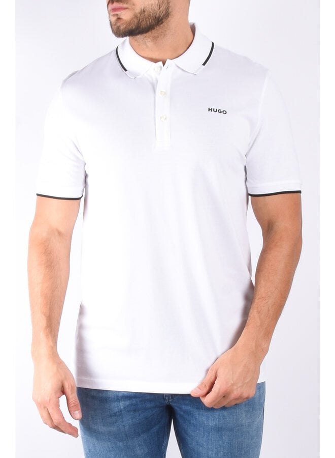 Hugo SU24 - Slim fit Polo Dinoso222 - White