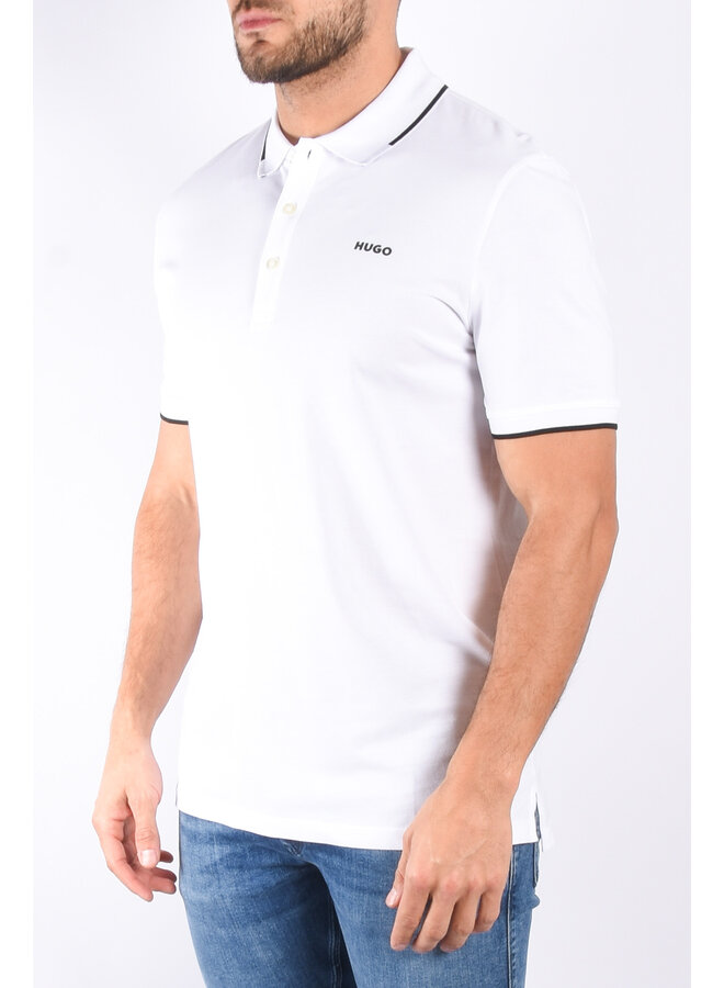 Hugo SU24 - Slim fit Polo Dinoso222 - White