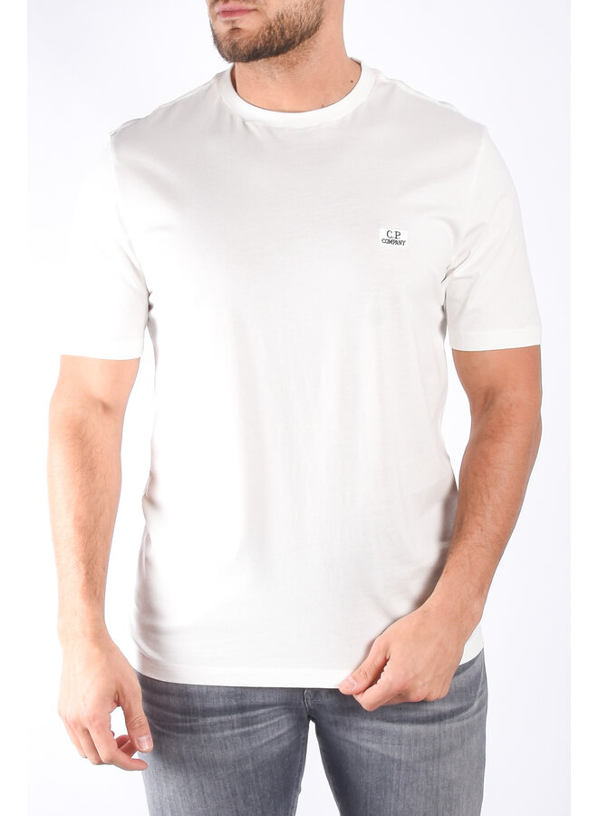 CP Company SS24 - 30/1 jersey logo T-shirt - Gauze White