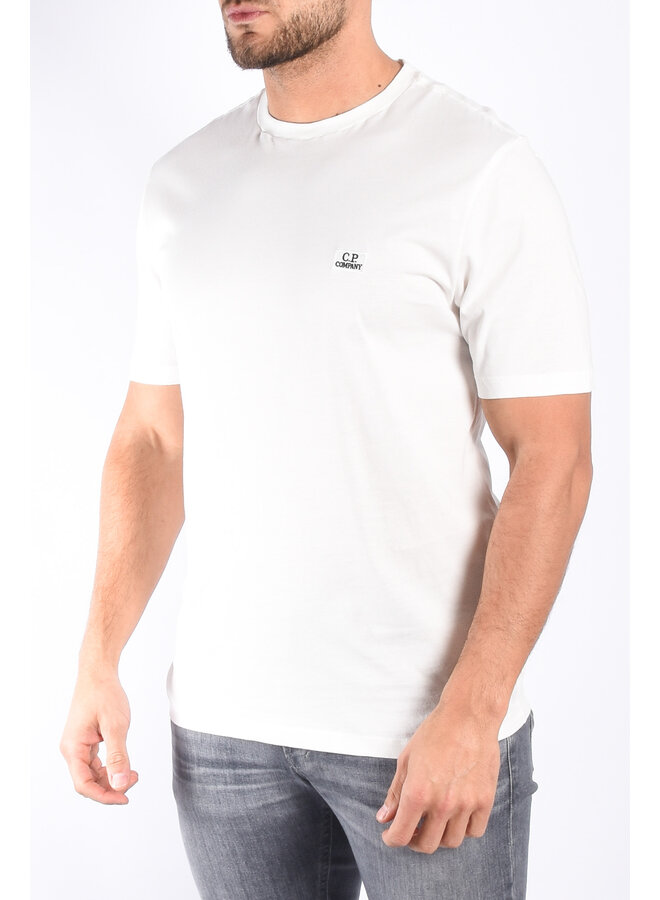 CP Company SS24 - 30/1 jersey logo T-shirt - Gauze White