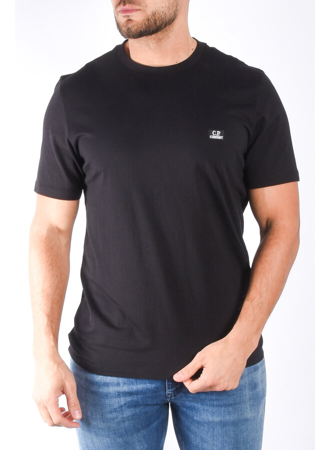 CP Company SS24 - 30/1 jersey logo T-shirt - Black