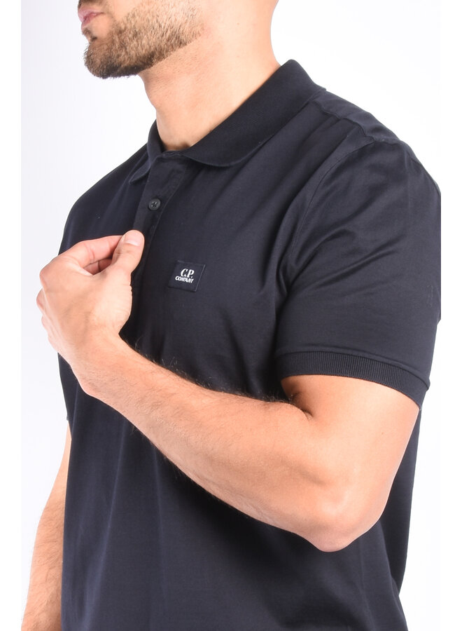 CP Company SS24 - 70/2 Mercerized Jersey Polo Shirt - Total Eclipse