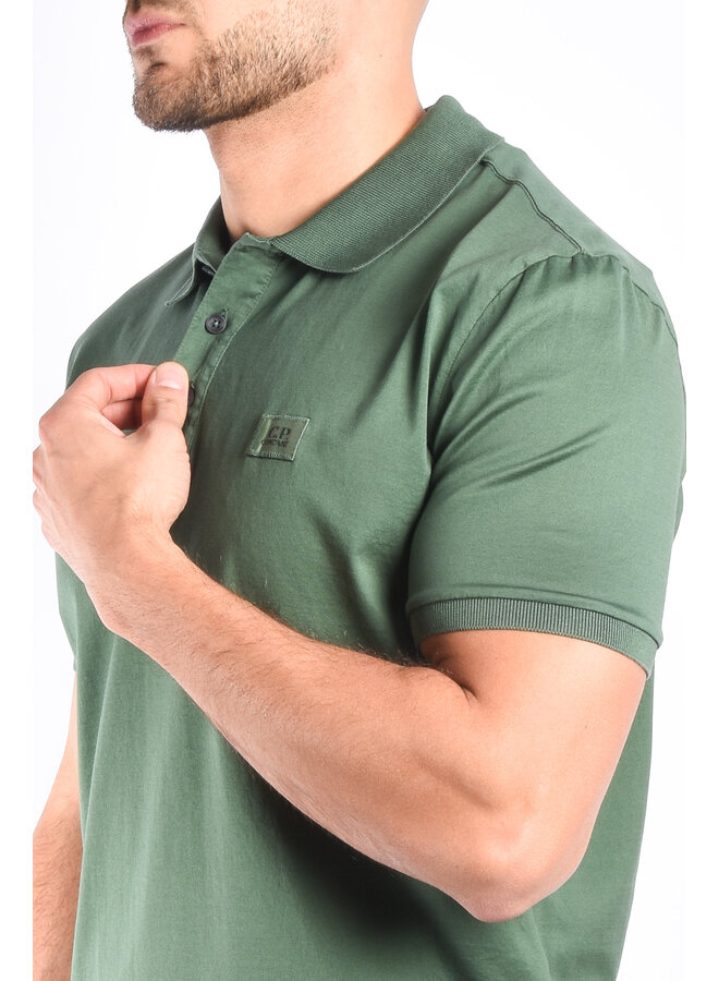 CP Company SS24 - 70/2 Mercerized Jersey Polo Shirt - Duck Green