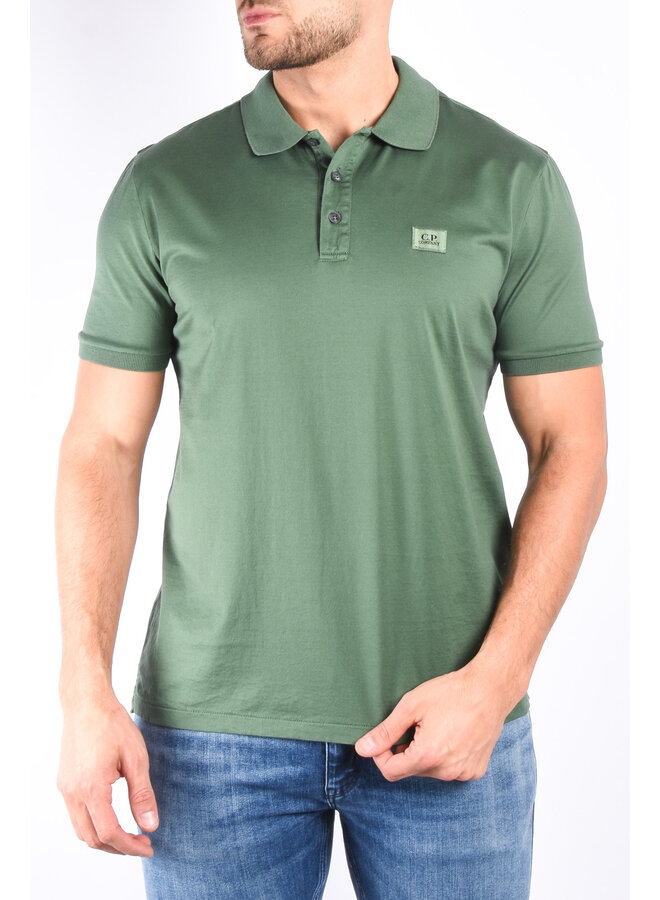 CP Company SS24 - 70/2 Mercerized Jersey Polo Shirt - Duck Green