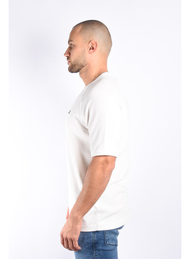 CP Company SS24 - 30/1 Sponge Sleeve Short Sleeve - Gauze White