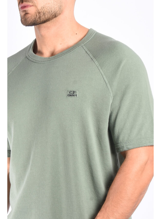 CP Company SS24 - 30/1 Sponge Sleeve Short Sleeve - Agave Green