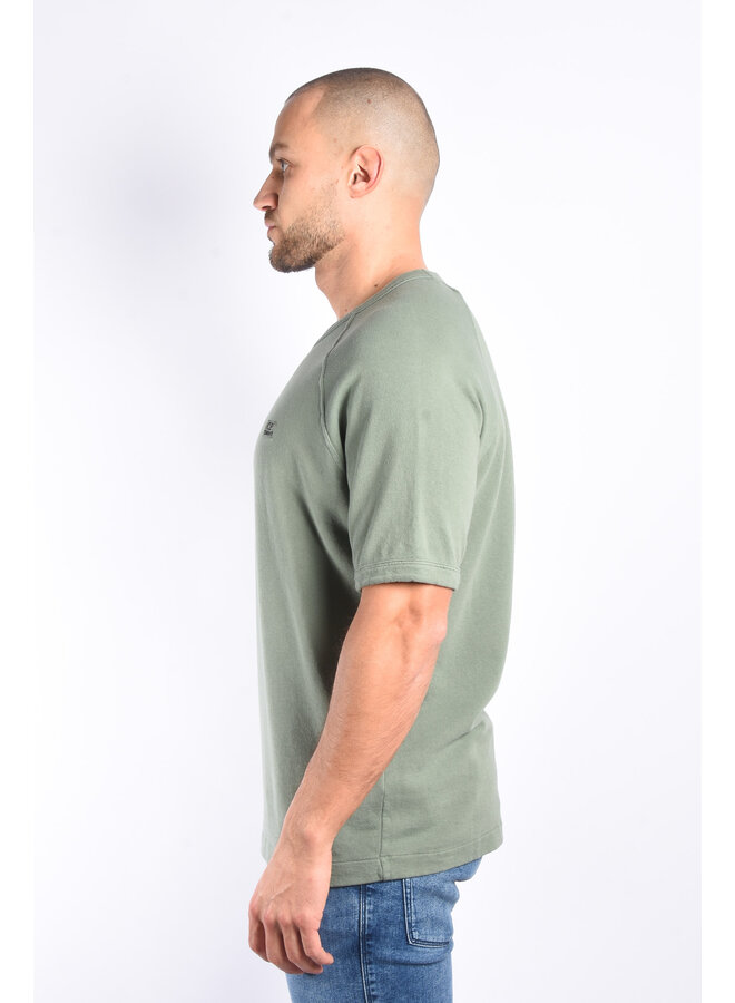 CP Company SS24 - 30/1 Sponge Sleeve Short Sleeve - Agave Green