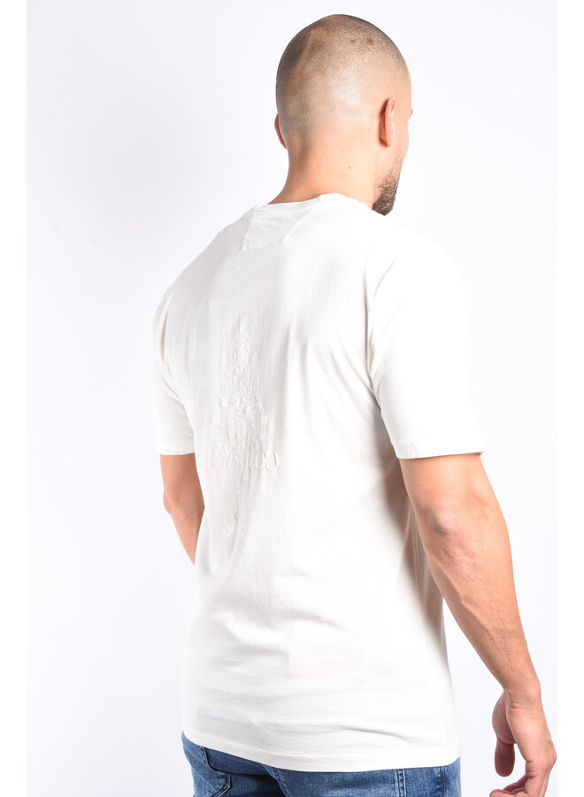 CP Company SS24 - 24/1  Artisanal Card T-Shirt - Gauze White