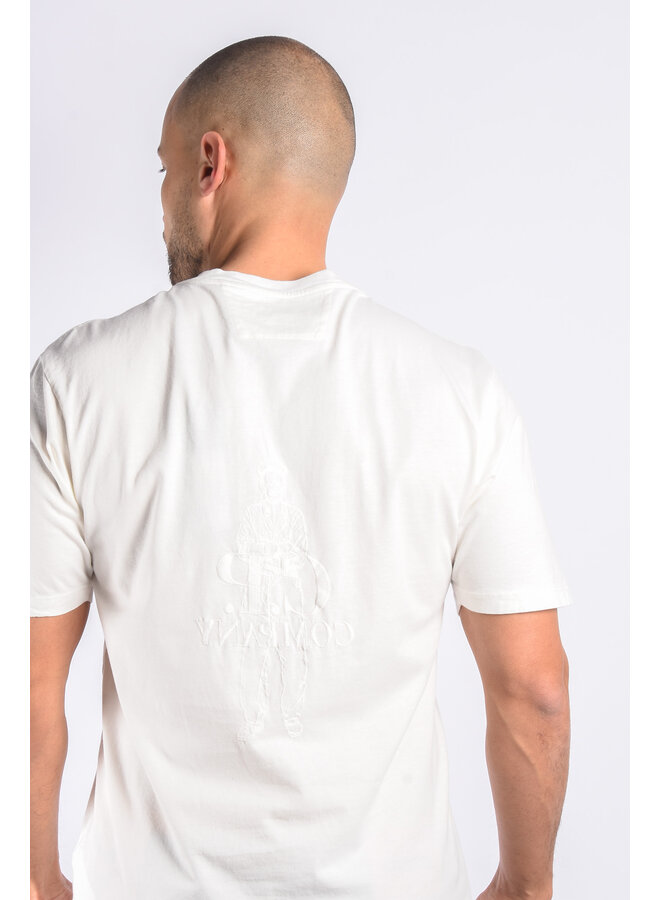 CP Company SS24 - 24/1  Artisanal Card T-Shirt - Gauze White