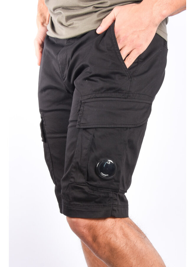 CP Company SS24 - Cargo Stretch Sateen Shorts - Black