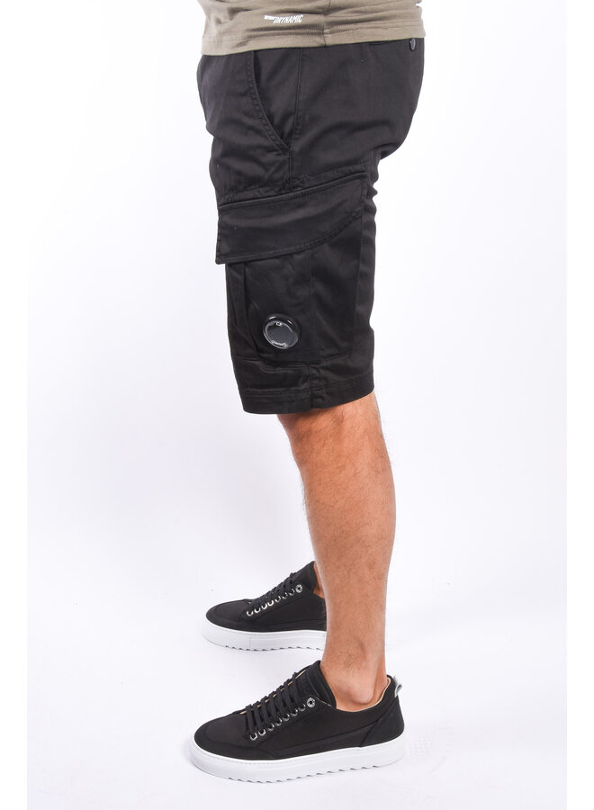 CP Company SS24 - Cargo Stretch Sateen Shorts - Black