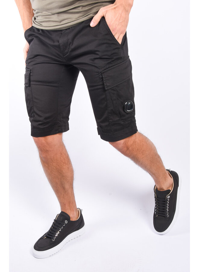 CP Company SS24 - Cargo Stretch Sateen Shorts - Black