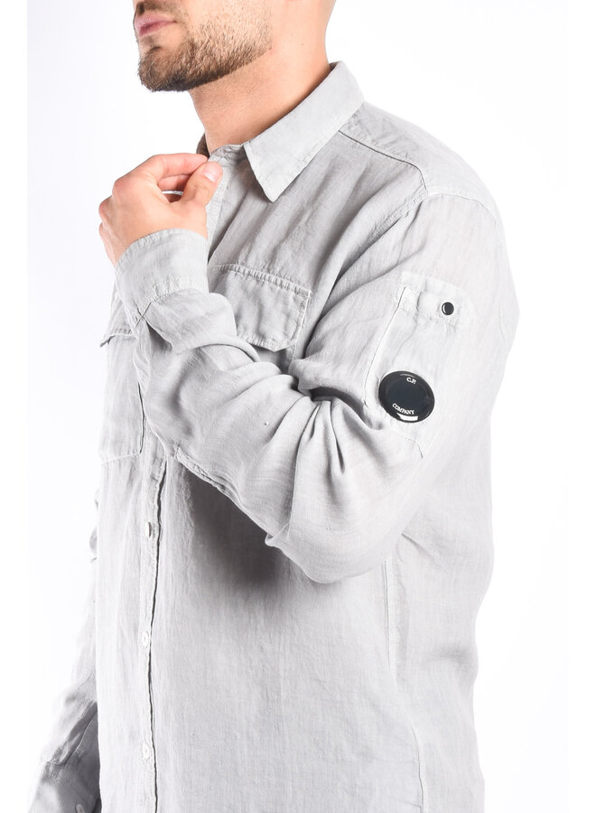 CP Company SS24 - Linen Pocket Shirt - Drizzle