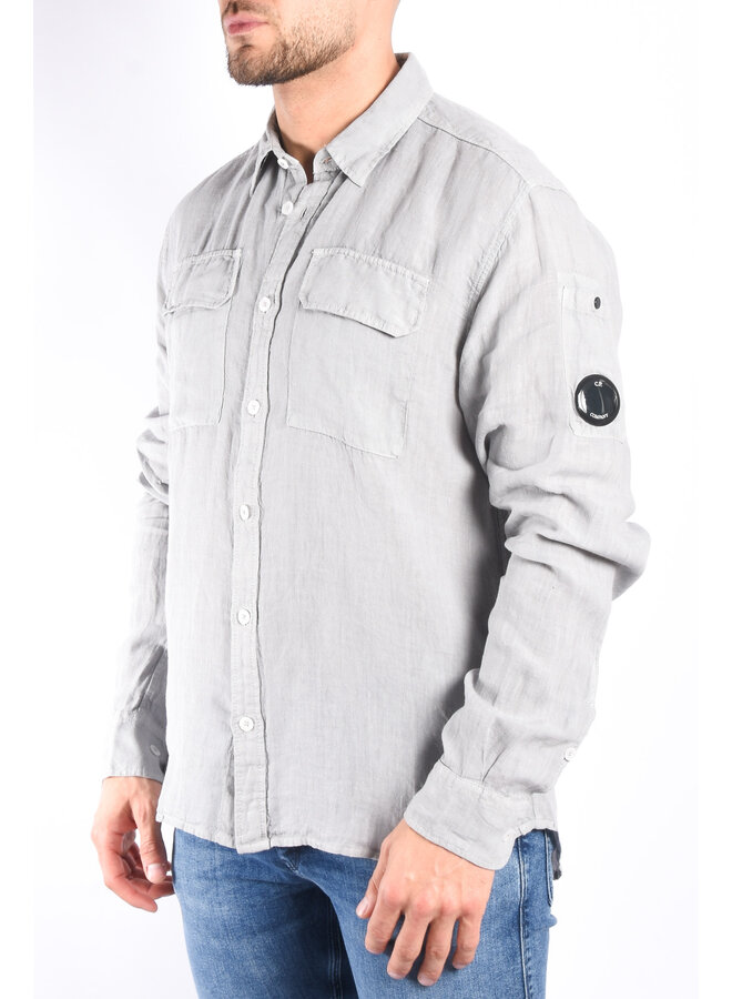 CP Company SS24 - Linen Pocket Shirt - Drizzle