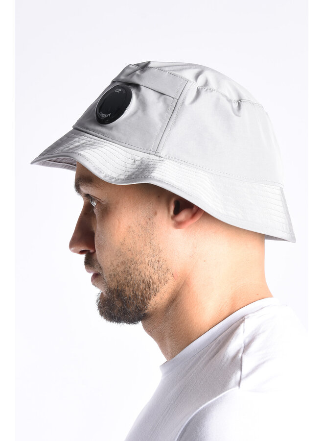 CP Company  - Chome-R Bucket Hat With Lens - Drizzle