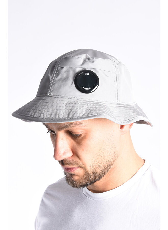 CP Company  - Chome-R Bucket Hat With Lens - Drizzle
