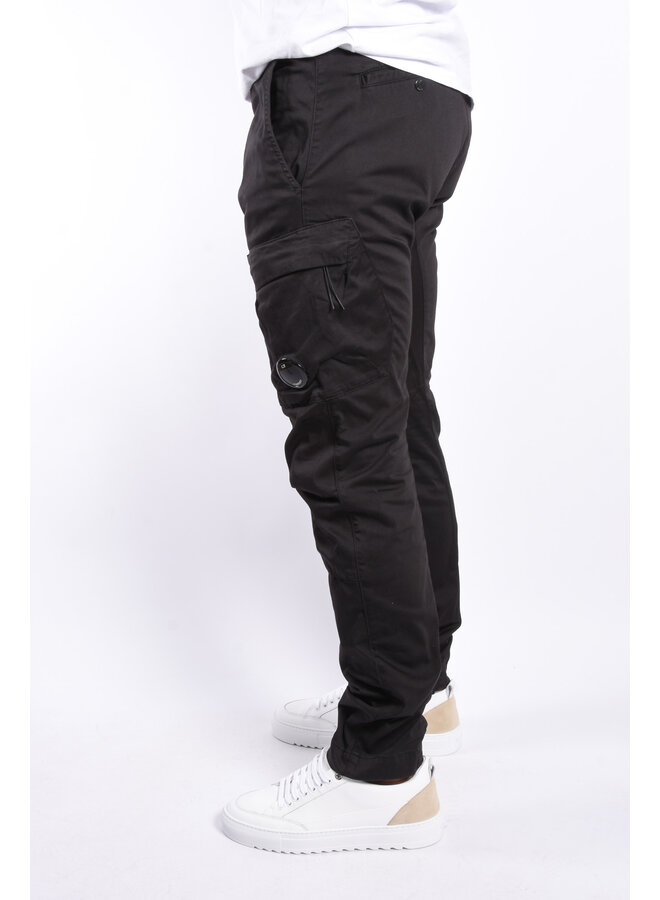 CP Company SS24 - Stretch Sateen Ergonomic Cargo Pants - Black