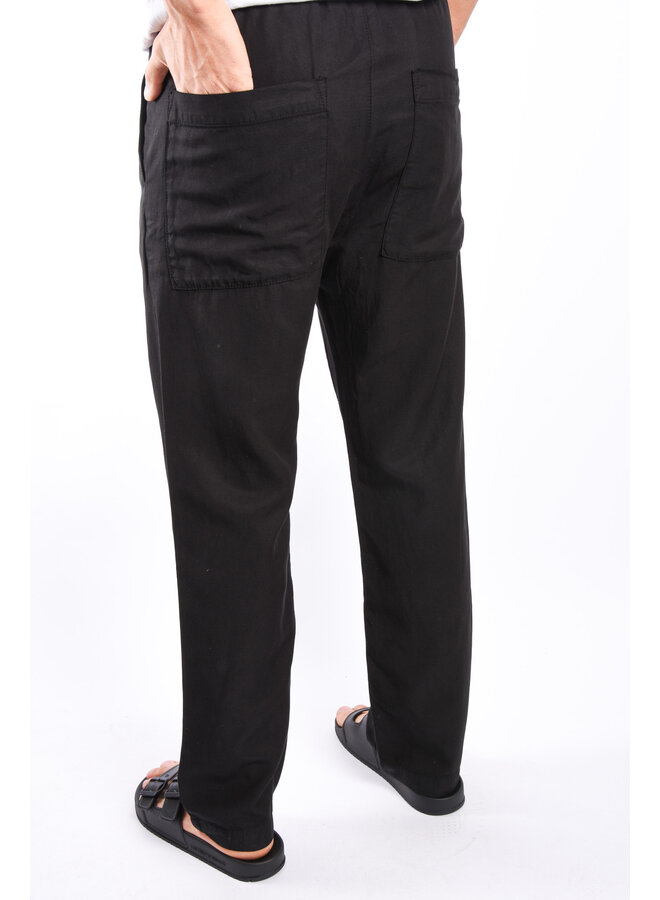 Drykorn - Ramano Regular Linen Trouser - Black