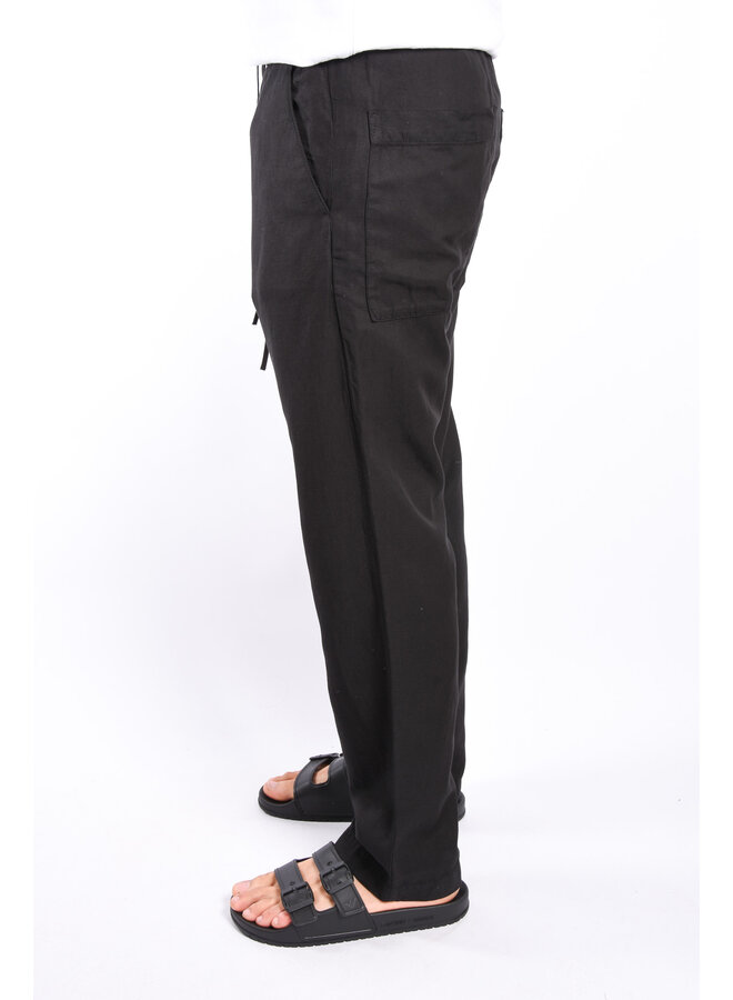 Drykorn - Ramano Regular Linen Trouser - Black