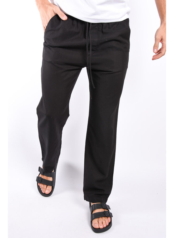 Drykorn - Ramano Regular Linen Trouser - Black