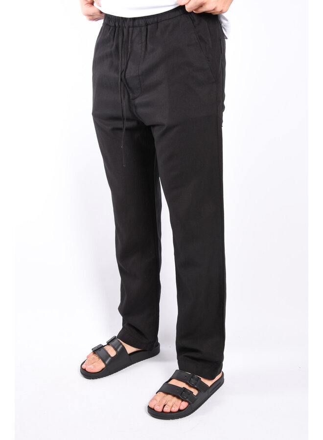Drykorn - Ramano Regular Linen Trouser - Black