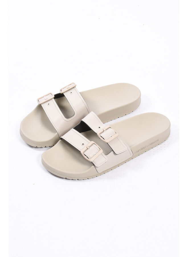 EA7 SS24 -  Strapped Slippers XVPS09 - Nude