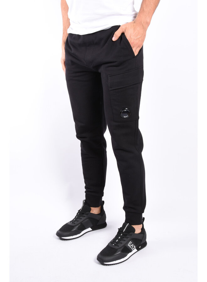 CP Company SS24 - Diagonal Raised Fleece Cargo Trackpants - Black