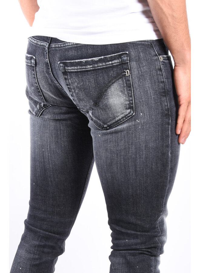 Dondup - George Skinny Fit Jeans DS0215U - Black Destroyed