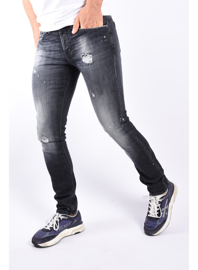 Dondup - George Skinny Fit Jeans DS0215U - Black Destroyed