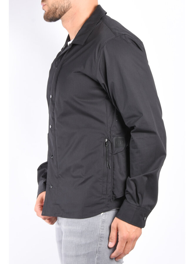 CP Company Metropolis Overshirt Gabardine PD - Black