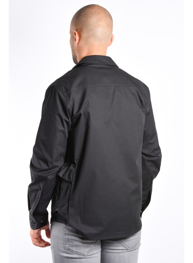 CP Company Metropolis Overshirt Gabardine PD - Black