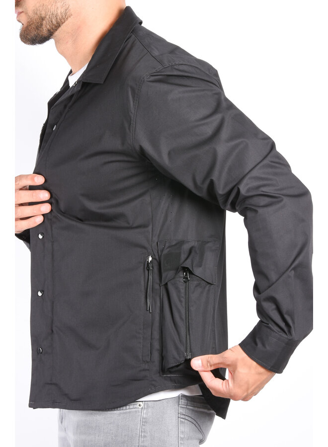 CP Company Metropolis Overshirt Gabardine PD - Black