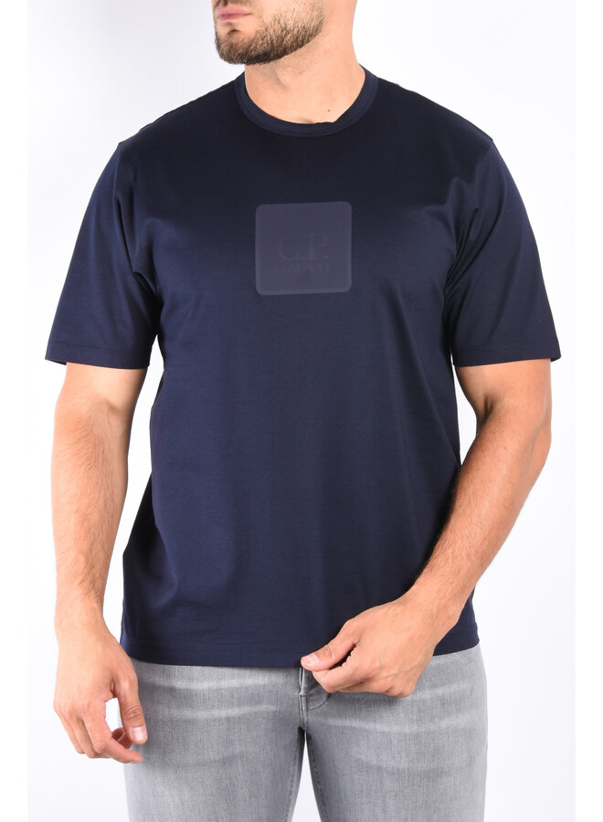 CP Company Metropolis Mercerized Chest Logo - Dark Blue