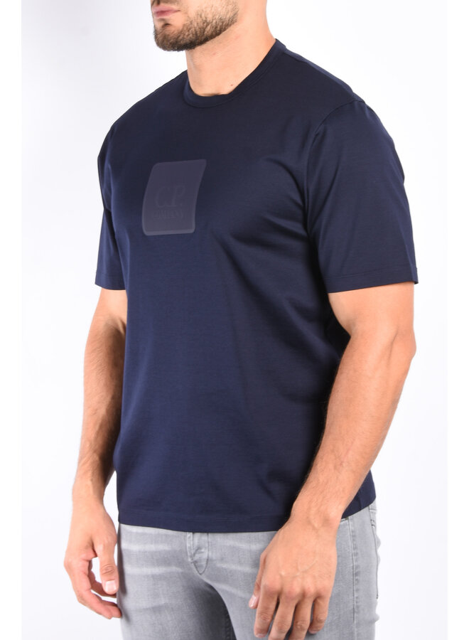 CP Company Metropolis Mercerized Chest Logo - Dark Blue