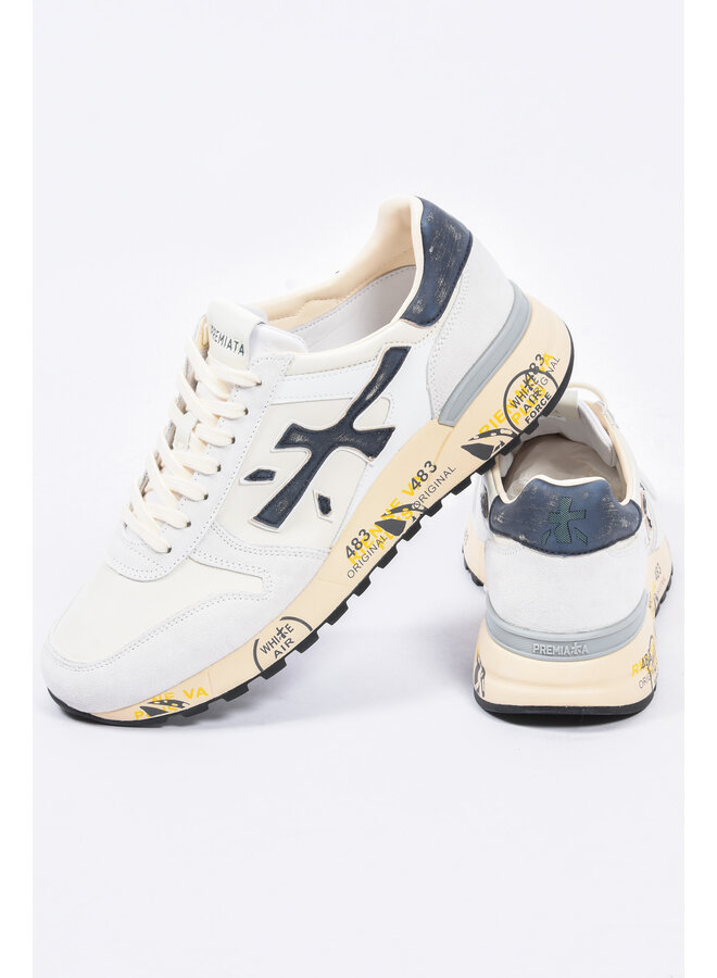 Premiata FW24 - Mick 6873 - White / Blue Leather