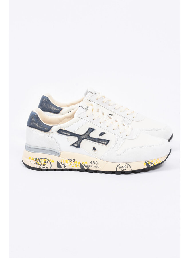 Premiata FW24 - Mick 6873 - White / Blue Leather