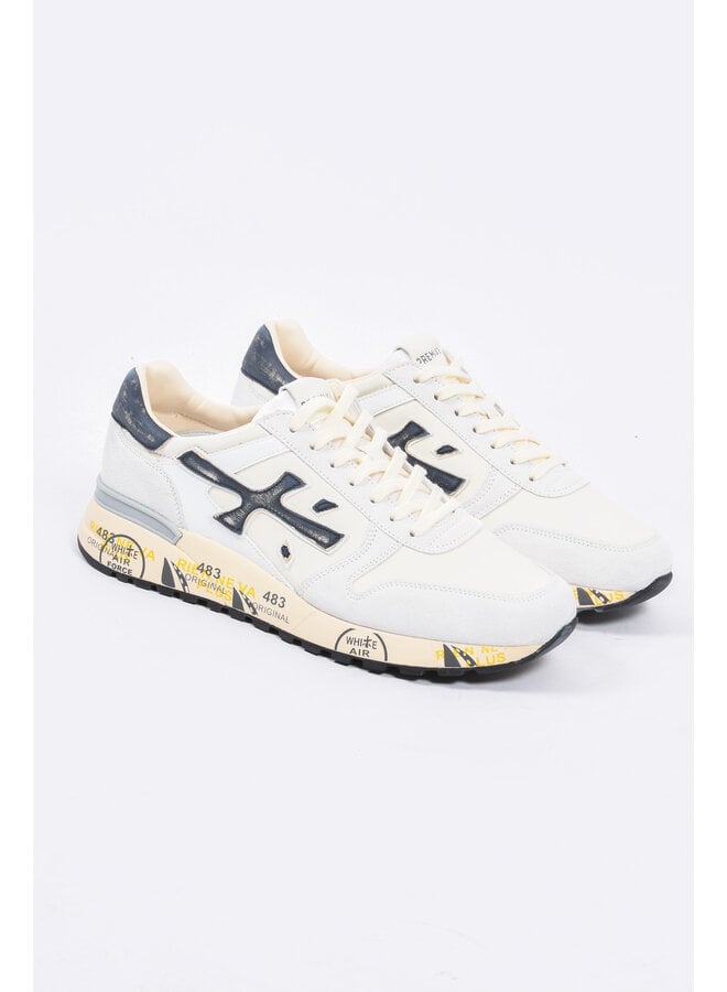 Premiata FW24 - Mick 6873 - White / Blue Leather