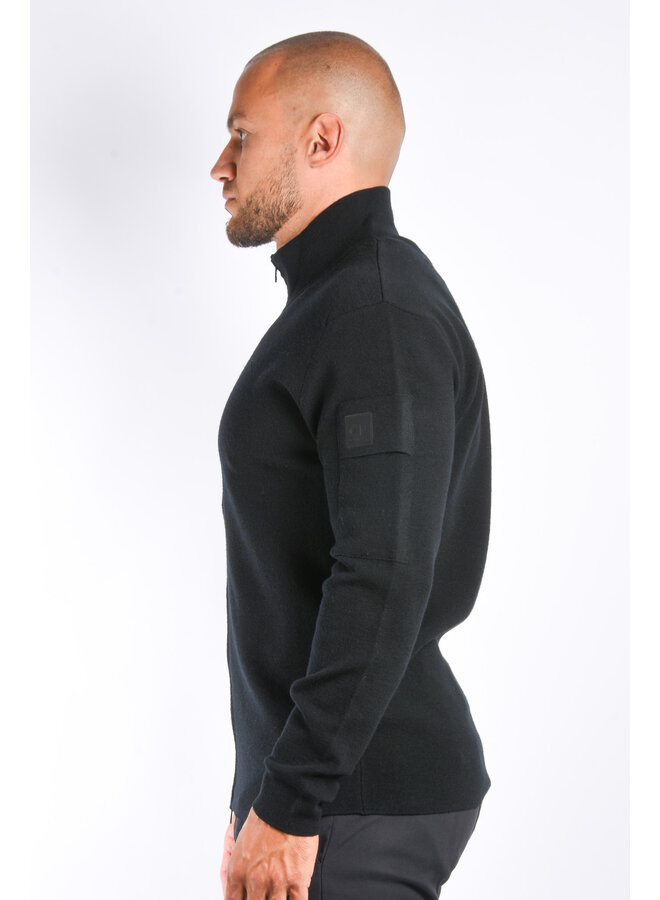 CP Company Metropolis Merino Wool Cardigan - Black