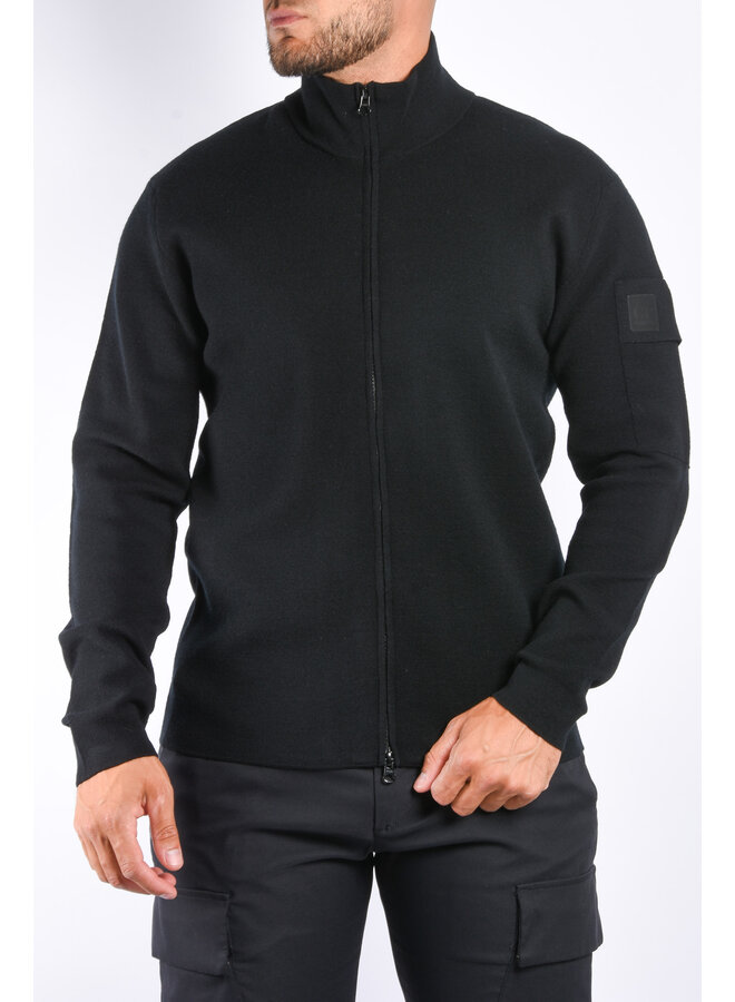 CP Company Metropolis Merino Wool Cardigan - Black